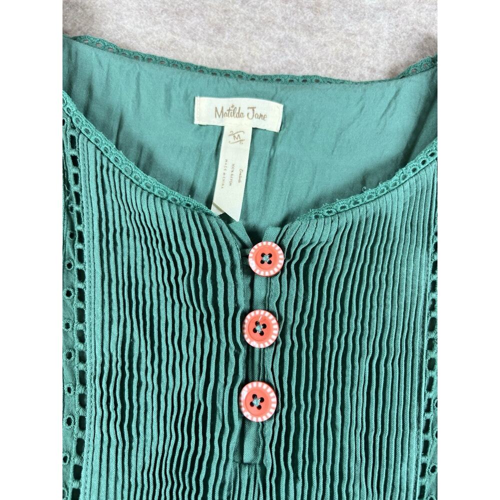 Matilda Jane Green Down In The Valley Mama Boho Prairie Lace Maxi Dress Sz M - Picture 8 of 10